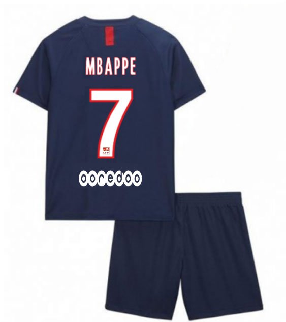 Kylian MBAPPE #7 PSG Paris Saint Germain Home Boys 2019-2020 Kids Soccer Jersey