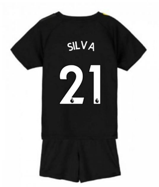 David SILVA #21 Manchester City Away Boys 2019-2020 Kids Soccer Jersey