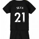 David SILVA #21 Manchester City Away Boys 2019-2020 Kids Soccer Jersey