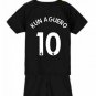 Sergio KUN AGUERO #10 Manchester City Away Boys 2019-2020 Kids Soccer Jersey