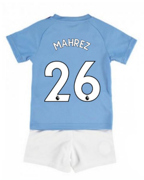 Riyad MAHREZ #26 Manchester City Home Boys 2019-2020 Kids Soccer Jersey