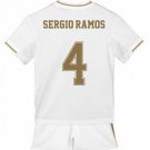 SERGIO RAMOS #4 Real Madrid Home Boys 2019-2020 Kids Soccer Jersey