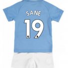 Leroy SANE #19 Manchester City Home Boys 2019-2020 Kids Soccer Jersey