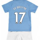 Kevin DE BRUYNE #17 Manchester City Home Boys 2019-2020 Kids Soccer Jersey