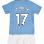 Kevin DE BRUYNE #17 Manchester City Home Boys 2019-2020 Kids Soccer Jersey