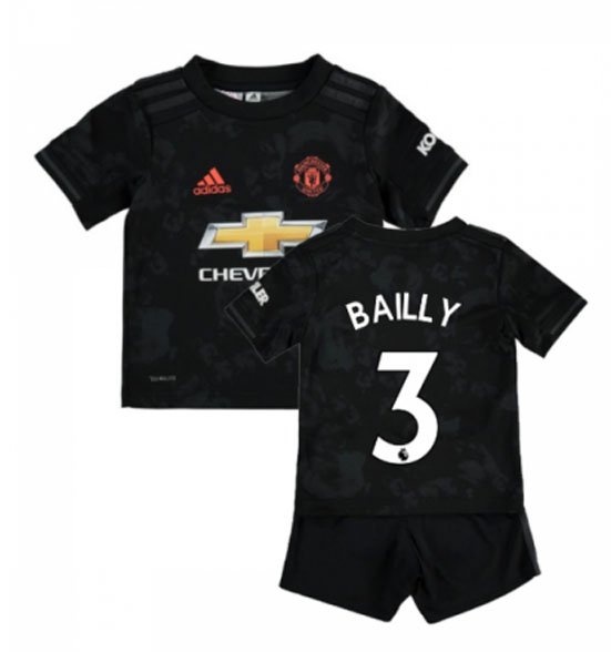 Eric BAILLY #3 Manchester United Third Boys 2019-2020 Kids Soccer Jersey Kit