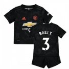 Eric BAILLY #3 Manchester United Third Boys 2019-2020 Kids Soccer Jersey Kit