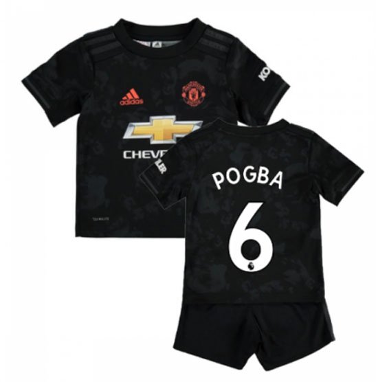 Paul POGBA #6 Manchester United Third Boys 2019-2020 Kids Soccer Jersey Kit