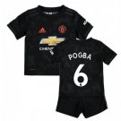 Paul POGBA #6 Manchester United Third Boys 2019-2020 Kids Soccer Jersey Kit