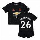 Mason GREENWOOD #26 Manchester United Third Boys 2019-2020 Kids Soccer Jersey Kit