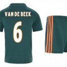 Donny VAN DE BEEK #6 Ajax Amsterdam Away Boys 2019-2020 Kids Soccer Jersey Kit