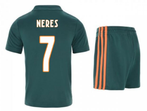 David NERES #7 Ajax Amsterdam Away Boys 2019-2020 Kids Soccer Jersey Kit