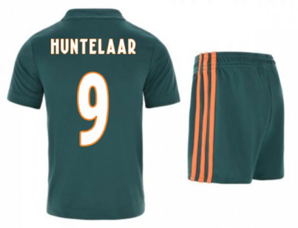 Klaas Jan HUNTELAAR #9 Ajax Amsterdam Away Boys 2019-2020 Kids Soccer Jersey Kit