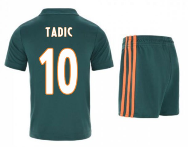 Dusan TADIC #10 Ajax Amsterdam Away Boys 2019-2020 Kids Soccer Jersey Kit