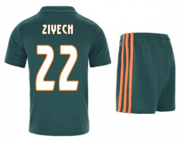 Hakim ZIYECH #22 Ajax Amsterdam Away Boys 2019-2020 Kids Soccer Jersey Kit