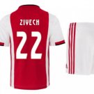 Hakim ZIYECH #22 Ajax Amsterdam Home Boys 2019-2020 Kids Soccer Jersey Kit