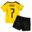 Jadon SANCHO #7 Borussia Dortmund Home Boys 2019-2020 Kids Soccer Jersey Kit