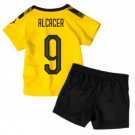 Paco ALCACER #9 Borussia Dortmund Home Boys 2019-2020 Kids Soccer Jersey Kit