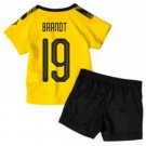 Julian BRANDT #19 Borussia Dortmund Home Boys 2019-2020 Kids Soccer Jersey Kit