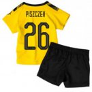Lukasz PISZCZEK #26 Borussia Dortmund Home Boys 2019-2020 Kids Soccer Jersey Kit