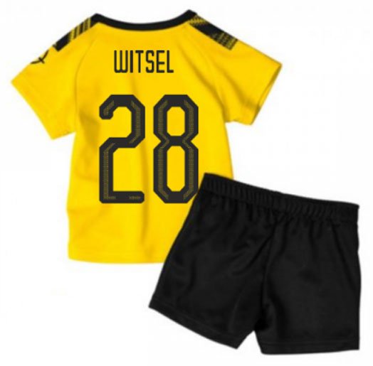 Axel WITSEL #28 Borussia Dortmund Home Boys 2019-2020 Kids Soccer Jersey Kit