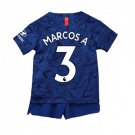 MARCOS Alonso #3 Chelsea Home Boys 2019-2020 Kids Soccer Jersey Kit