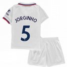 JORGINHO #5 Chelsea Away Boys 2019-2020 Kids Soccer Jersey Kit