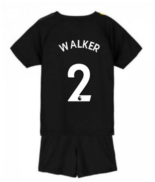 Kyle WALKER #2 Manchester City Away Boys 2019-2020 Kids Soccer Jersey