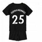 FERNANDINHO #25 Manchester City Away Boys 2019-2020 Kids Soccer Jersey