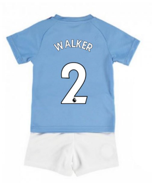 Kyle WALKER #2 Manchester City Home Boys 2019-2020 Kids Soccer Jersey