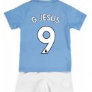 Gabriel JESUS #9 Manchester City Home Boys 2019-2020 Kids Soccer Jersey