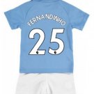 FERNANDINHO #25 Manchester City Home Boys 2019-2020 Kids Soccer Jersey