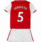 SOKRATIS Papastathopoulos #5 Arsenal Home Boys 2019-2020 Kids Soccer Jersey