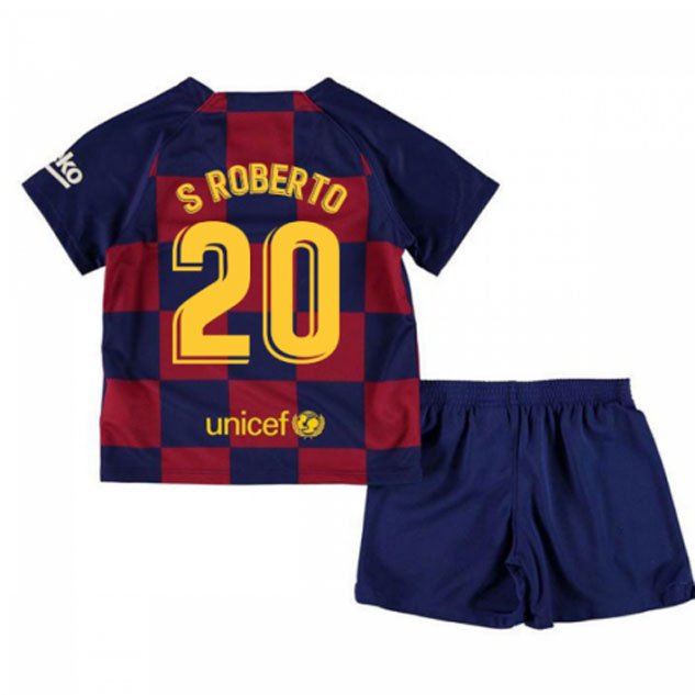 Sergi ROBERTO #20 Barcelona Home Boys 2019-2020 Kids Soccer Jersey