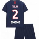 Thiago SILVA #2 PSG Paris Saint Germain Home Boys 2019-2020 Kids Soccer Jersey