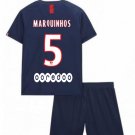 MARQUINHOS #5 PSG Paris Saint Germain Home Boys 2019-2020 Kids Soccer Jersey