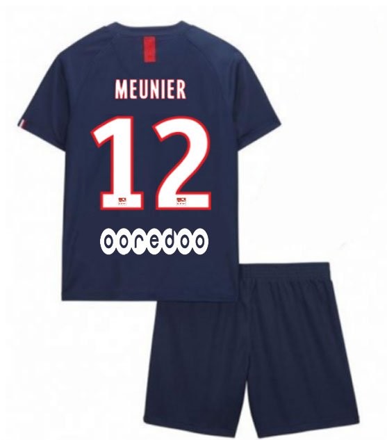 Thomas MEUNIER #12 PSG Paris Saint Germain Home Boys 2019-2020 Kids Soccer Jersey