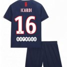 Mauro ICARDI #16 PSG Paris Saint Germain Home Boys 2019-2020 Kids Soccer Jersey