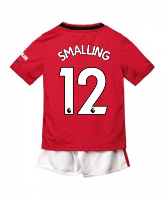 Chris SMALLING #12 Manchester United Home Boys 2019-2020 Kids Soccer Jersey