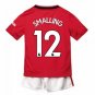 Chris SMALLING #12 Manchester United Home Boys 2019-2020 Kids Soccer Jersey