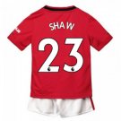 Luke SHAW #23 Manchester United Home Boys 2019-2020 Kids Soccer Jersey
