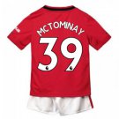Scott McTOMINAY #39 Manchester United Home Boys 2019-2020 Kids Soccer Jersey