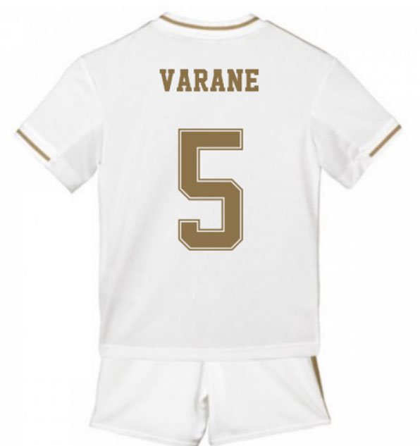 Raphael VARANE #5 Real Madrid Home Boys 2019-2020 Kids Soccer Jersey