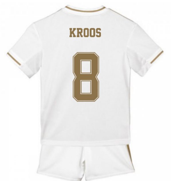 Toni KROOS #8 Real Madrid Home Boys 2019-2020 Kids Soccer Jersey