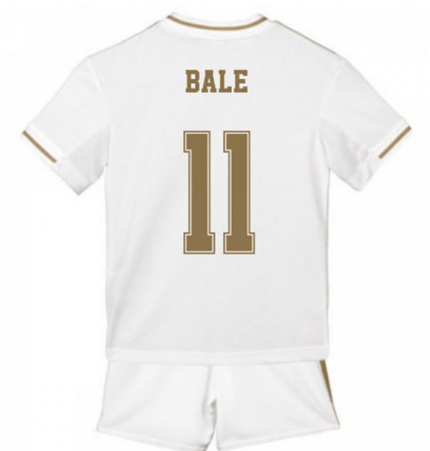 Gareth BALE #11 Real Madrid Home Boys 2019-2020 Kids Soccer Jersey
