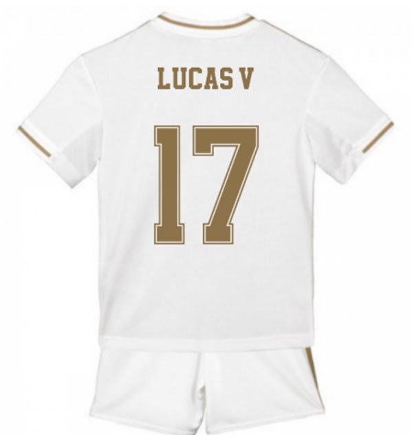 LUCAS Vazquez #17 Real Madrid Home Boys 2019-2020 Kids Soccer Jersey