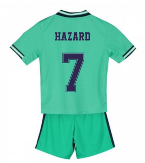 Eden HAZARD #7 Real Madrid Third Boys 2019-2020 Kids Soccer Jersey