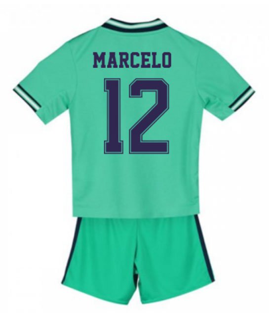 MARCELO #12 Real Madrid Third Boys 2019-2020 Kids Soccer Jersey