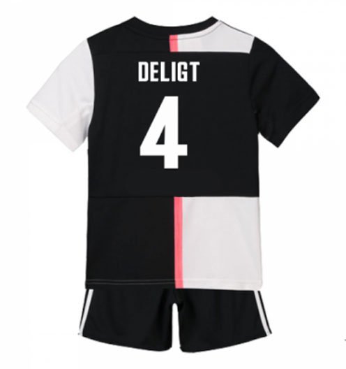 Matthijs DE LIGT #4 Juventus Home Boys 2019-2020 Kids Soccer Jersey