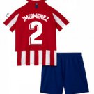Jose GIMENEZ #2 Atletico Madrid Home Boys 2019-2020 Kids Soccer Jersey
